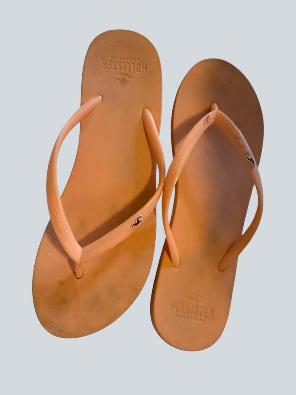 Y2K Hollister California Classic Rubber Logo Beach Flip Flop Sandals‎